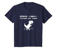 404 Error Disfraz No Encontrado Camisa Divertido Halloween Internet Camiseta, Niños, Azul Marino, 2 años