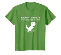 404 Error Disfraz No Encontrado Camisa Divertido Halloween Internet Camiseta, Niños, Hierba, 8 años