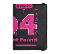 404 Error Life Not Found - Funda de piel decorativa para pasaporte o libro de vacunas, funda protectora para pasaporte, documentos de viaje, cartera ligera, No se encontró la vida útil de error 404, 1
