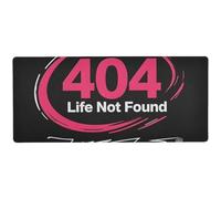 404 Error Life Not Found Rock Style - Alfombrilla de mouse antideslizante larga para escritorio, alfombrilla de mouse para juegos, 31.5 x 11.8 pulgadas
