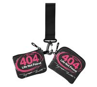 404 Error Life Not Found Rock Style - Cartera de cambio para mujer, gran capacidad, con cremallera, correa de muñeca, 2 unidades, 404 Error Life Not Found estilo rock, 1 size, Casual