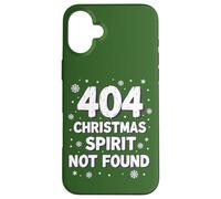 404 Espíritu navideño no Encontrado - Tech Holiday Humor Carcasa para iPhone 16 Plus