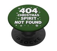 404 Espíritu navideño no Encontrado - Tech Holiday Humor PopSockets PopGrip Adhesivo