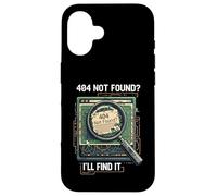404 Not Found I'Ll Find It Coder Programmer Tech Humor Carcasa para iPhone 16