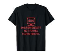 404 Personalidad no encontrada Fuente de píxel Código de Error Stem Camiseta