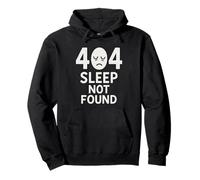 404 Sleep Not Found Sarcástico Insomnio Meme Arte Gráfico Sudadera con Capucha
