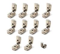 4040 - Soporte de esquina con ranura en T, conector de esquina en forma de L, para perfil de aluminio estándar europeo, viene con tornillos (paquete de 10)
