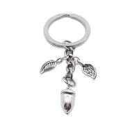 4044 Charms 1 pieza llavero joyería cierres QG9H3Q fruta bellota nueces hojas hoja