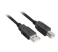 Sharkoon 4044951015245 cable USB 0,5 m USB A USB B Negro - Cables USB (0,5 m, USB A, USB B, 2.0, Male connector/Male connector, Negro)