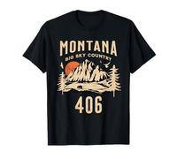 406 Código de área de Montana, Big Sky Country, Montana Outdoors Camiseta
