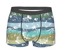 408 Fósiles De Dinosaurios Coloridos Calzoncillos Hombre Boxer Calzoncillo Hombre Transpirable,Cómodo Calzoncillos Tipo Bóxer para Hombre Ajuste Calzoncillos De Hombre M