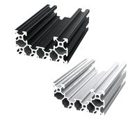 4080 C-Beam Aluminum Extrusion Profile 550-1500mm, 2Pcs - EU Standard Linear Rail Slider Slot For 3D Printer And CNC Router(Silver Anodized,1100mm)