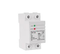 40A 63A 230V Din Rail Automatic Recovery Reconnect Over Voltage And Under Voltage Protective Device Protection Relay Protector(40A)