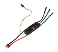 40A ESC, Controlador de Velocidad 40A ESC sin Escobillas con Protección de Corte de Bajo Voltaje RC Drone Helicopter Upgrade Parts Accesorios(Negro)
