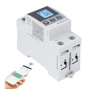 40A Protector sobretensiones WiFi Interruptor contador electrico 2P 220V AC con funcion de autorreajuste de sobretension/subtension y sobrecorriente ajustable.