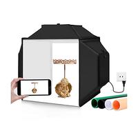 40cm Plegable 72W 5500K Tienda de Tiro de Estudio Caja Suave Kit de iluminación de fotografía con 4 Colores Fondos LED Foto LightBox