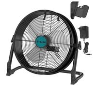 40CM Ventilador de Suelo Industrial compatible con Batería Ma-kita/ Adaptador de CA Ventilador de pie Portatil Aspas de Aluminio Regulación Continua de la Velocidad Inclinación Ajustable(Sin Batería)