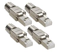 40GIG IDC - Conector RJ45 para cable sólido Cat6a, clip de metal sin herramientas [4 unidades]