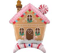40In Gingerbread House Standups Air Fill Foil Balloon