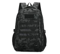 40L Aire Libre Mochila Táctica Mochilas Negra Senderismo Bolso,Camu Negro | Sistema Molle,Aire libre,Moto,Militar,Viajes,Senderismo,Camping, Nylon 600D,54 x 34 x 25 cm,Correas ajustables,700 g
