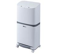 40L Plastic Trash Bin, 3 Compartment Recycling Waste Bin, Dual Compartment Trash Can, Waste Sorting Bins,Bathroom Rubbish Trash Refused Bins, LJJY-KK