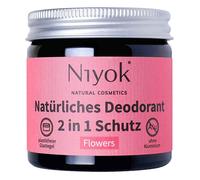 Niyok Crema desodorante 2 en 1 antitranspirante natural Flores 40 ml