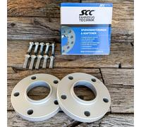 Placas de Pista 40mm 2x20mm 5x120 72,6 M12x1, 5 para BMW Separadores Plata