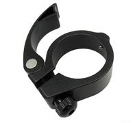 40mm aleación de aluminio bicicleta tija abrazadera para bicicleta plegable bicicleta carretera montaña sillín titular seguro mecanismo de bloqueo negro (plata)