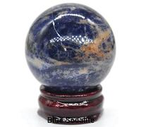 40MM Piedras preciosas Cristales Decoración del hogar Piedras naturales Bola Mineral Pulido Gema Globo Regalo, Sodalita Azul