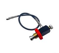 40MPA 6000PSI Aleación de aluminio Adaptador de llenado de tanque de buceo Conector de válvula DIN con manguera de resorte 1/8 BSPP para equipo de buceo (rojo)