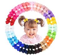 40pcs 2.5 "Baby Girls Tiny Hair Bows Clips Grosgrain Ribbon Bows Hair Barrettes Accesorios para el cabello para niñas Niños pequeños Niños Niños Adolescentes