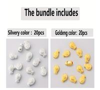 40pcs/20pcs Cuentas Separadoras Pequeñas de Pescado para Hacer Pulseras, Collares y Aretes - Accesorios para Manualidades de Joyería DIY