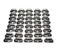 40pcs de Abrazadera en forma de U para extensiones de cabello de peluca DIY peine negro