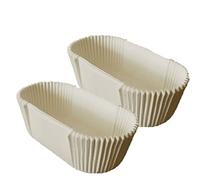 40pcs de revestimiento ovalado desechable Eclair Liners de pan Papcake Papqueke Papel a prueba de aceite para magdalenas Mini bocadillos 3.9x1.18inchmini