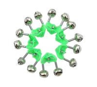 40pcs Fishing Rod Bells Alarm Ring Fishing Bite Rod Green Tip Abs Fish Alarm Fishing Tackle