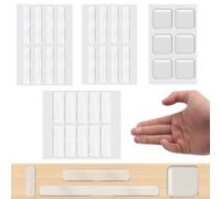 40Pcs Lágrimas Elásticas de Goma de Absorción de Impactos Set, Tope de Tiradores de Puerta Autoadhesivo Amortiguadora de Sonido, Pies de Goma Transparente de Muebles para Cajones Armarios Paredes