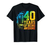 40th Birthday American Football 40 Years Old Man Woman Camiseta