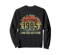 40th Birthday Gifts Vintage November 1985 40 Years Old Men Sudadera