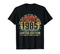 40th Birthday Gifts Vintage October 1985 40 Years Old Men Camiseta