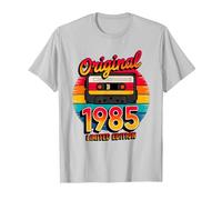 40th Birthday Man Woman 40 Years Decoration 1985 Funny Camiseta, Hombre, Plata, 3XL