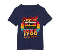 40th Birthday Man Woman 40 Years Decoration 1985 Funny Camiseta, Mujer Tallas Grandes, Azul Marino, 4XL Grande
