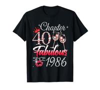 40th Birthday Queen Chapter 40 Fabulous Since 1986 Women Camiseta