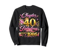 40th Birthday Queen Chapter 40 Fabulous Since 1986 Women Sudadera