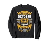 40th Birthday The Real Legends October 1985 40 Years Old Men Sudadera