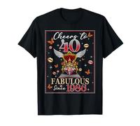 40th Birthday Women Cheers to 40 Years Fabulous Since 1986 Camiseta
