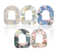 40uds Overpatches Impermeables para Omnipod 5, Parches Adhesivos Transpirables Estampado Floral Óleo Cinta Protectora Sensor CGM Pegatinas de Sujeción Segura para Omnipod 5 Accesorios