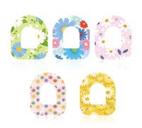 40uds Parches Adhesivos para Omnipod 5, Cubierta Impermeable Sensor CGM Cinta Adhesiva Transpirable Pegatinas de Sujeción Sensor para Omnipod 5 Accesorios (Estampado Floral de Margaritas)