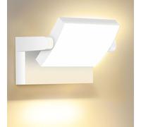 40W LED Apliques Pared Exterior Interior 350° Rotación Bianco Lámpara de Pared 4000 Lumen Focos LED Exterior Blanco Cálido 3000K Impermeable IP65