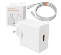 40W USB C Cargador Carga Rapida para Huawei con 6A 2m Cable, Blanco | Tipo C Adaptador de Cargador, para Honor 90 Lite 200Lite Honor Magic7 6 5 4Lite Pro 90 80 70 Lite X8b, Carregador Enchufe