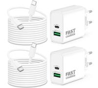 40W USB C Rapida Cargador + 3M Tipo C Cable para iPhone 18 17 16 15 Pro MAX | Original Accesorios 2-Puerto (UBC-C+USB A) Carga Adaptador para iPhone Duo 17e 16e 17 Air Plus, iPad Pro Air 11/10/A16